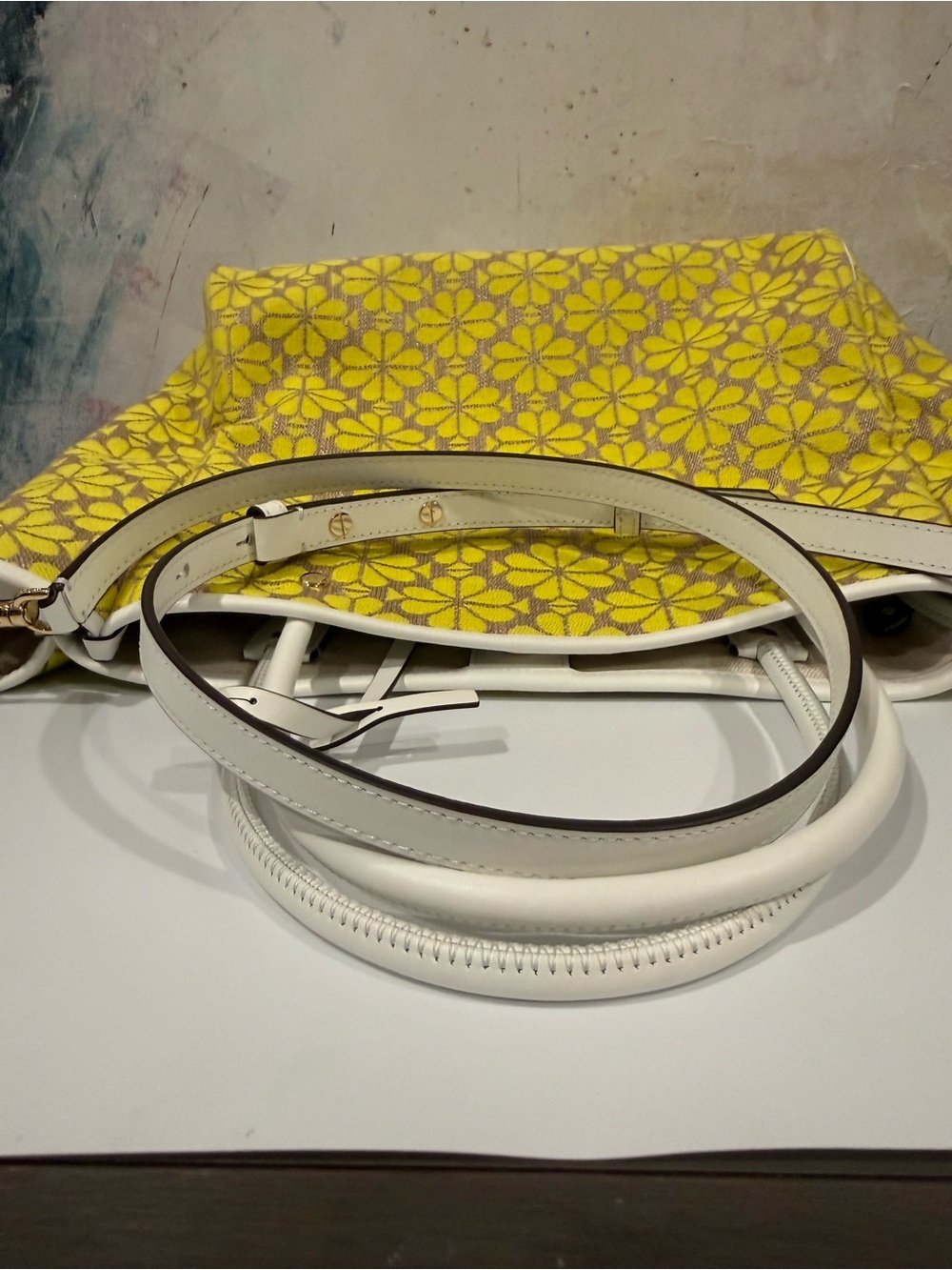 Kate Spade New York Spade Jacquard Large Everything Tote Shoulder Crossbody - Picture 6 of 7